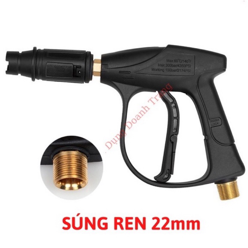 Súng rửa xe mini gia đình ren 22