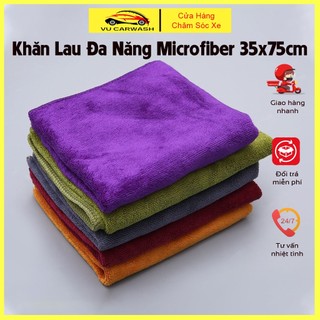 Khăn Lau Xe Microfiber Mềm Mịn Siêu Thấm Hút 35X75CM Chuyên Dùng Lau Rửa Xe Hơi Ô tô xe Máy Dùng Trong Spa Nail Làm Tóc