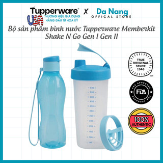 Bộ Bình Lắc Tupperware Memberkit Shake N Go Gen II chính hãng an toàn tiện dụng dung tích 500ml