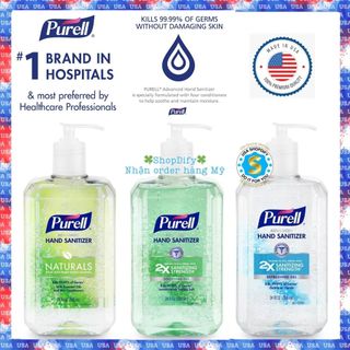  Nước Rửa tay Khô Diệt Khuẩn Của Mỹ PURELL Advanced Hand Sanitizer Natural Refresh Soothing Gel Aloe Vitamin E 708ml 