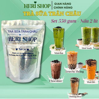 SET 550G TRÀ SỮA TRÂN CHÂU ĐỦ VỊ (15-20 ly)