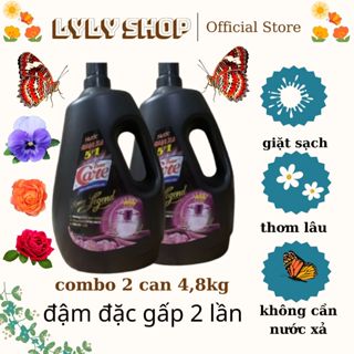 #(tặng 80 cái khẩu trang 5D)combo 2 can nước giặt xả truecare 5in1 hương legen can 4,8kg siêu tiết kiệm