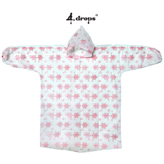 Áo Mưa Bít 1 Người, Áo Mưa Ích Kỷ, Siêu Nhẹ Không Mùi Chất Liệu Nilong Cán Cao Su Màng PVC Vân Nhám Hoa Tuyết - 4 drops