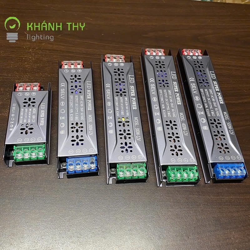 Nguồn tổ ong 12v vỏ thép mẫu mới 60w 100w 200w 300w 400w 500w, đổ keo trên mạch