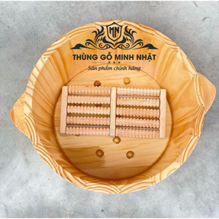 Chậu gỗ ngâm chân ⚡HÀNG L1⚡bồn ngâm chân gỗ có hạt massage và bàn lăn chân,chậu ngâm chân giữ nhiệt