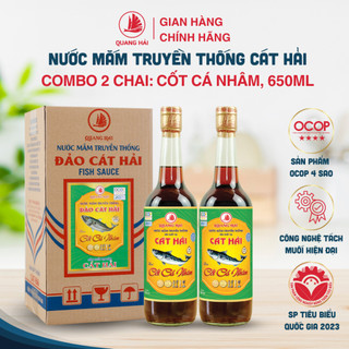 Nước Mắm Cốt Cá Nhâm Cát Hải - Quang Hải 19 Độ Đạm, OCOP 4 Sao, Chai 650ml, Hương Vị Dịu Nhẹ