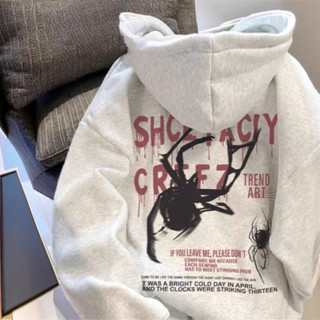 Áo Hoodie nỉ tàu dày dặn hình Nhện form rộng unisex dành cho các cặp hot top