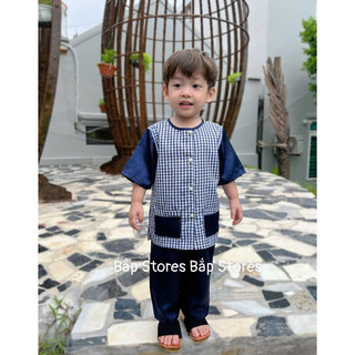 (8-42kg)bộ bà ba lụa bé trai bé gái KHÔNG kèm khăn