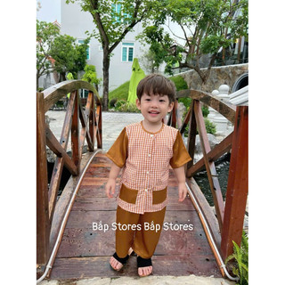 (8-42kg)bộ bà ba lụa bé trai bé gái KHÔNG kèm khăn