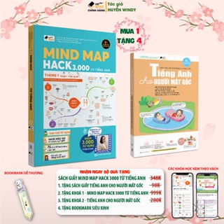 Sách - Combo MIND MAP Hack 3000 Từ Vựng Tiếng Anh Và Tiếng Anh Cho Người Mất Gốc - TẶNG KÈM KHOÁ HỌC HITBOOKS