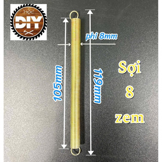 Lò xo kéo phi 8 dài 119mm sợi 8zem (5 cái)