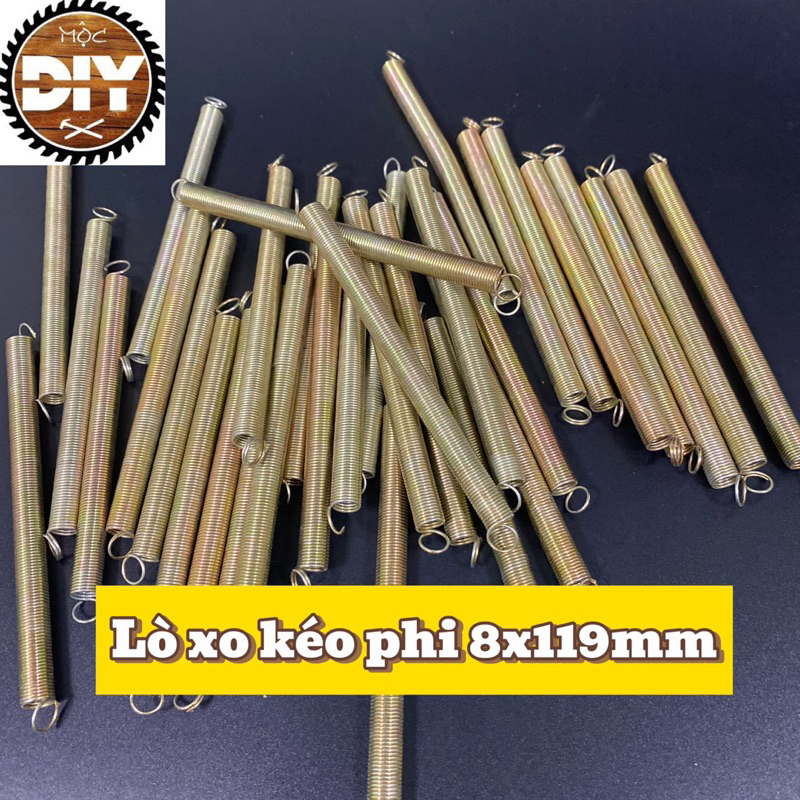 Lò xo kéo phi 8 dài 119mm sợi 8zem (5 cái)