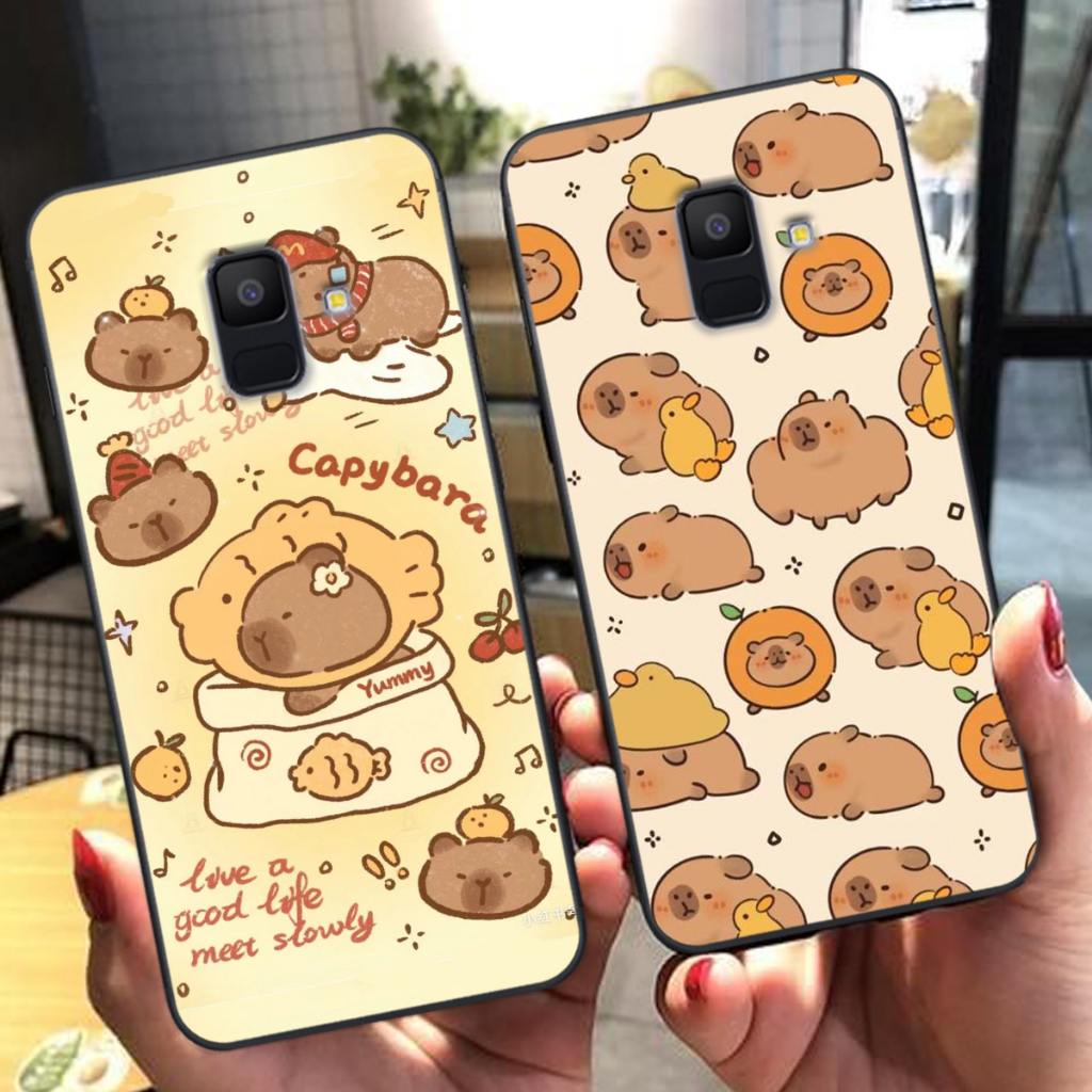 Ốp lưng Samsung A8 2018 / A8 Plus / A8+ hình capybara hot trend cute giá rẻ/KEY CASE