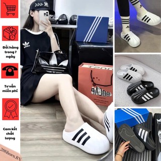 Sục Adidas Adifom Superstar Mule, Sục Đạp Gót Đúc Nguyên Khối ADIFOM 3 sọc Hottrend 2024 Hàng Đẹp Full Box