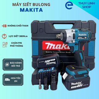 Máy Siết Bulong Bắn Vít Makita 20V Không Chổi Than Mở Bu Lông Khỏe Hơn Hitachi 380N Khoan Bê Tông Rút Lõi Tặng Phụ Kiệ