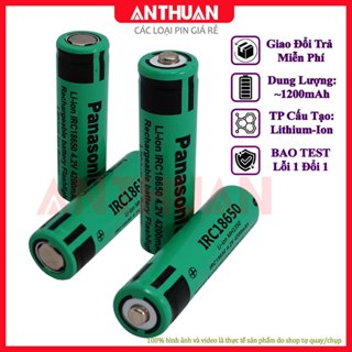  Pin sạc 18650 3.7~4.2V dung lượng 1200mAh Panasonic sử dụng cho quạt cầm tay đèn pin đóng sạc dự phòng,đồ chơi 
