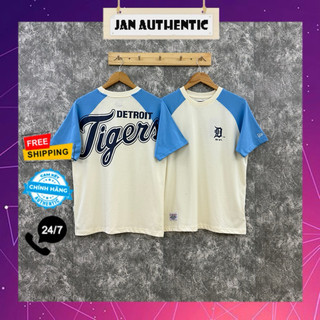 Áo Thun NEW ERA D Kem Tay Xanh Biển Auth | Jan.Authentic