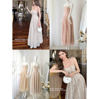 [MMUSE STORE] VIDEO Đầm dây ren hoa nhí tùng xoè đan lưng siêu xinh - chính chủ MMuse Store - thêm màu mới phía sau
