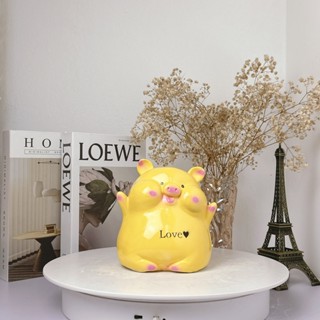 Heo đất tiết kiệm Heo má bánh bao Xin Chào, Hello size nhỏ cute quà tặng, decor - LD47