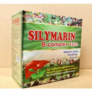 BỔ GAN MÁT GAN GIẢI ĐỘC GAN Silymarin B-complex Extra  tăng cường chức năng gan Hộp 100 viênn