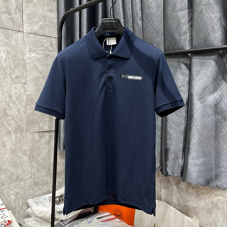 Áo Polo Nam Cộc Tay 288 Chữ B Hoạ Tiết Chữ Kẻ Ngực Tag Mác Chuẩn Chỉ Gam Màu Xanh Than Trẻ Trung Hàng QCCC