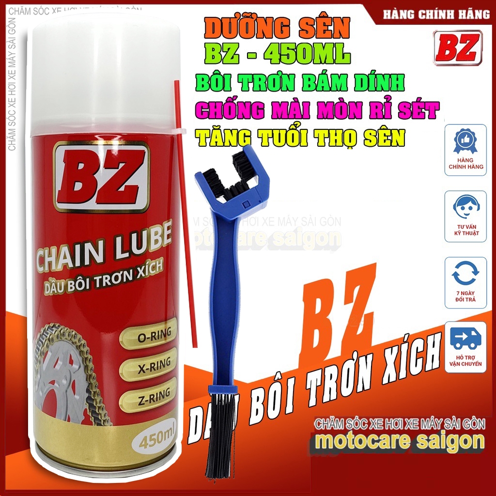 Chai Xịt Dưỡng Sên BZ CHAIN LUBE 450ml