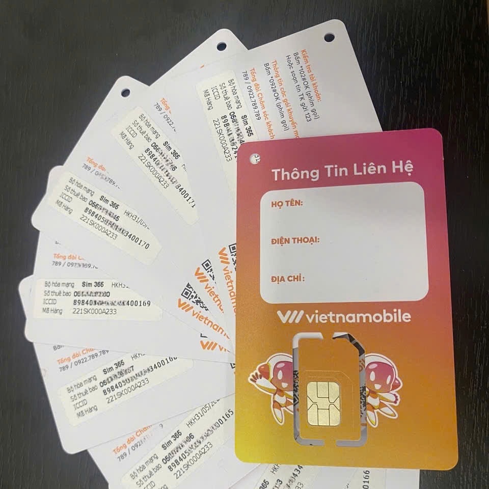 Sim 1 Năm 7GB/Ngày Vietnamobile – D365 – Dùng 365 Ngày, Gọi Giá Rẻ