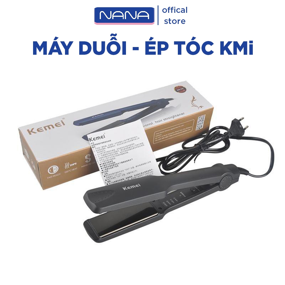 Máy Ép, Duỗi Tóc Máy Duỗi Tóc KMi, Máy Tạo Kiểu Tóc Đa Năng 4 Mức Nhiệt Nóng Nhanh