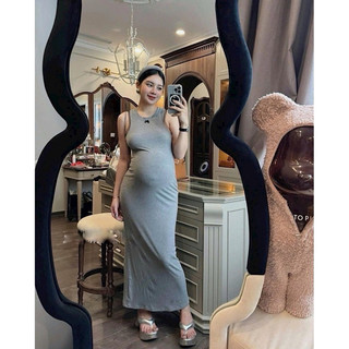 DAM184-Đầm zip len viền ren đen dáng ôm dài 120cm