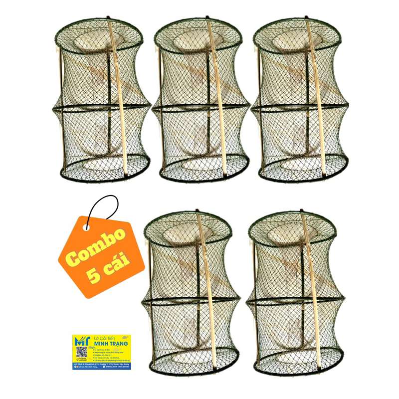 COMBO 5 Lờ cá cải tiến, lờ cá lóc, cá trê, lươn…, lờ cải tiến vành nhựa, lưới cào thái xin