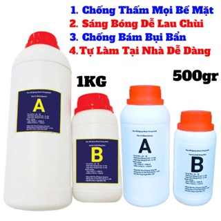Keo AB Epoxy Resin Trong Suốt Đổ Nhựa Làm Khuôn, Đổ Keo Tranh 3D, Làm Handmade