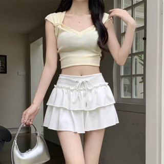 Chân Váy Nữ Hai Tầng Bo Cạp Kèm Quần Bảo Hộ Chất Đũi Xốp (40-57kg)cv03