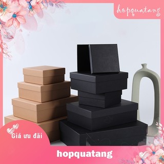 Hộp Đựng Quà Tặng Màu Đen Kraft Hộp Quà Tặng Sinh Nhật To Dày Cứng Cáp Cao Cấp