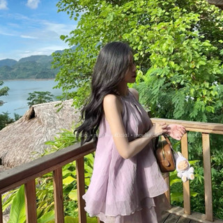  MOULIÉ | Candy Set Áo cổ yếm hạt gỗ chân váy ngắn 