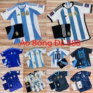 Áo Bóng Đá Đội Tuyển Argentina 2024 - Chuẩn Mẫu Thi Đấu - Vải Polyester Thái Gai Lưới