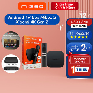  Android TV Box Mibox S Xiaomi 4K Gen 2 - Bản Quốc Tế - Điều Khiển Giọng Nói Tiếng Việt 