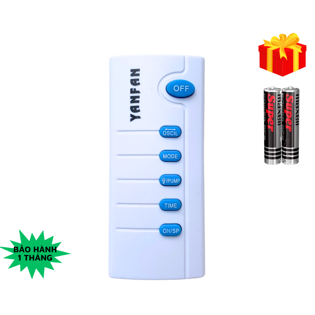 Remote điều khiển quạt YANFAN Mã 01, điều khiển quạt YANFAN - Tặng kèm pin - Tạp Hóa Lee