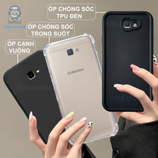 Ốp lưng Samsung J4 Plus/ J4+/ J4 Core/ J5 Prime/ J7 Prime chống sốc đen,kem,TPU viền vuông,chống sốc trong suốt silicon