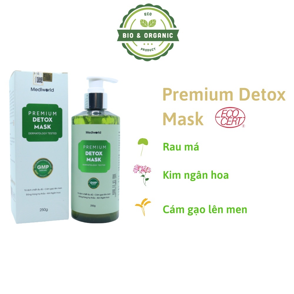 PREMIUM DETOX MASK | Mặt Nạ Thải Độc cho da thường Mediworld (Mẫu Mới)