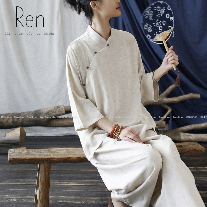 Đồ Lam đi Chùa Pháp phục linen Tâm An Renlinen