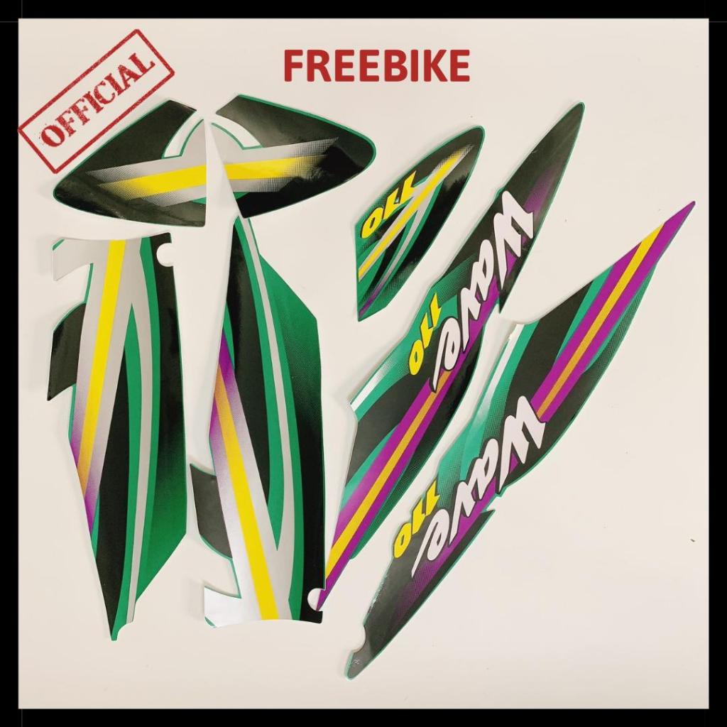 (TEM XỊN) BỘ TEM DÁN FULL XE WAVE 110 XƯƠNG CÁ MÀU XANH LÁ