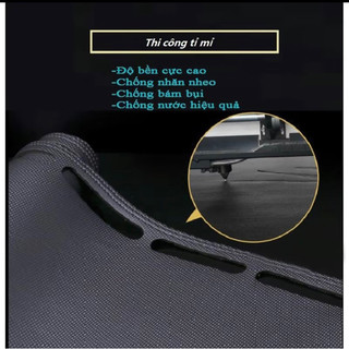 Thảm da Taplo Toyota Vios 2014-2018 - vân Carbon (hàng cao cấp)