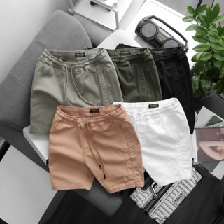 Quần short kaki lưng thun nam ngắn trên gối trẻ trung , xuất dư bigsize 100kg - 3bros quần áo xuất khẩu
