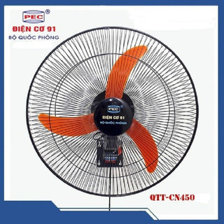 Quạt treo tường công nghiệp điện cơ 91 bộ quốc phòng qtt-cn450-2dn / qtt-v2đ điều chỉnh 2 dây