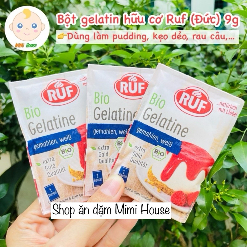 Bột gelatin hữu cơ Ruf, Biovegan, gelatin lá hữu cơ làm bánh cho bé