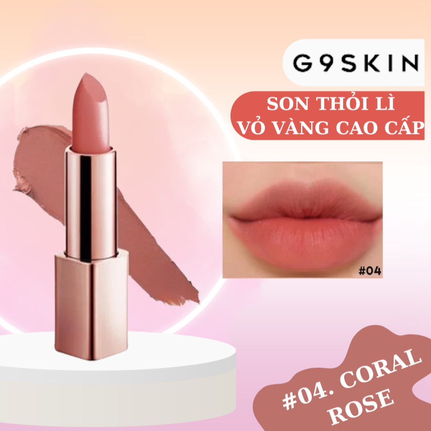 [Thanh lý Date 11/2025] Son Thỏi G9 Skin First V-Fit Lipstick 04