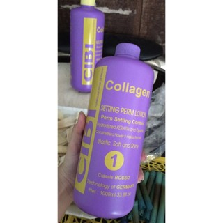 Cặp Thuốc uốn tóc setting Cibi collagen 1000ml
