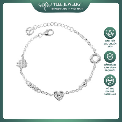 Lắc tay bạc nữ TLEE các loại bánh dễ thương TLEEJEWELRY LT0326