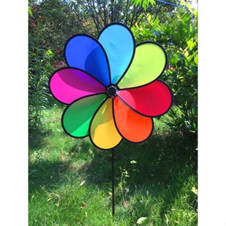 Chong chóng trang trí Tết xe cà phê, trà sữa - chong chóng Cầu vồng 8 cánh 2 tầng decor lớp học, khu du lịch