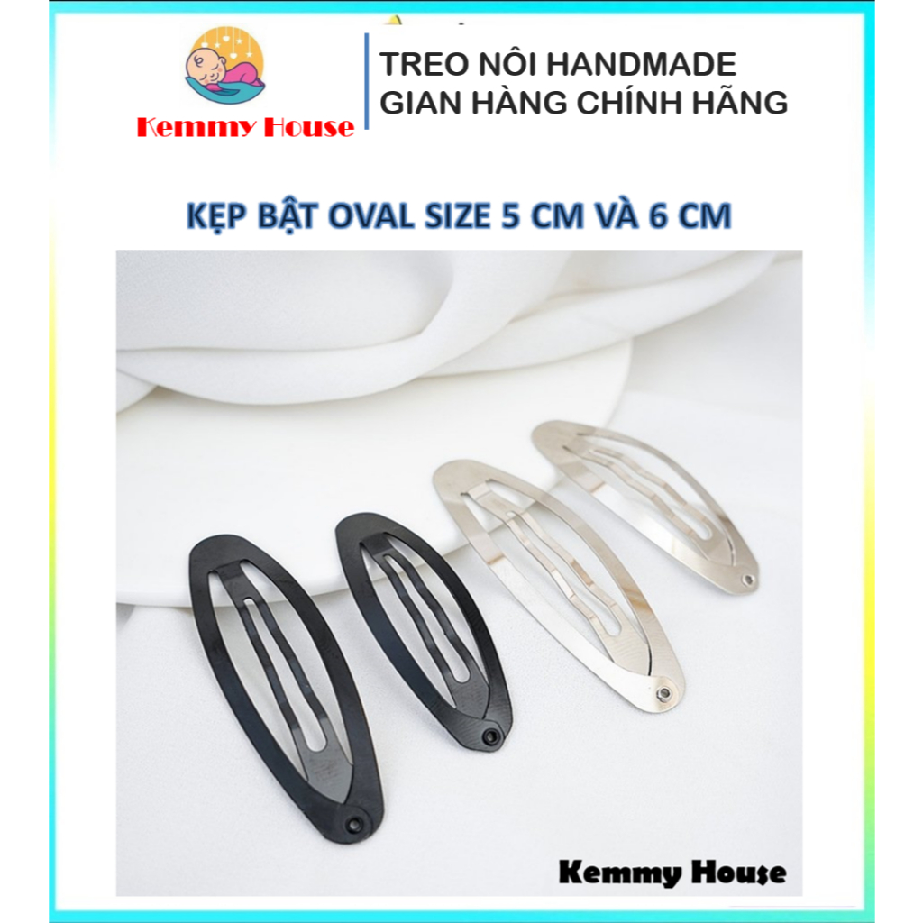 [Set 5c] Kẹp bật Oval các size 5 cm và 6 cm